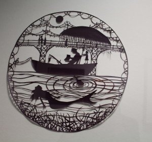 A Papercut one of the exhibits at YSP by Rob Ryan